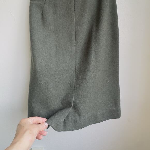 Bullocks Los Angeles Wool Suit SZ S Olive Green Military Nautical Crest Button - Picture 13 of 16